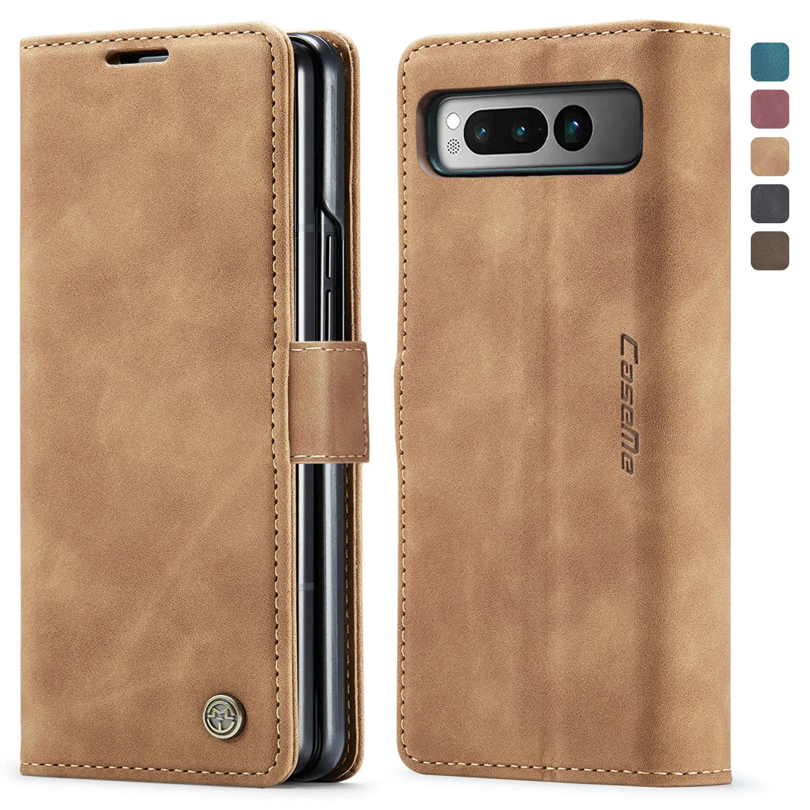 CaseMe Leather Case for Google Pixel Fold, Luxury Retro Purse Card Slots Wallet Magnetic Closure Shockproof Phone Cover
CaseMe Leather Case for Google Pixel Fold, Luxury Retro Purse Card Slots Wallet Magnetic Closure Shockproof Phone Cover