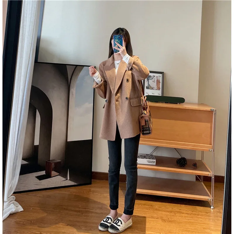 Fashion Autumn Winter High-end 100% Cashmere Women Coat Warm Long Coat Stylish Abrigo Mujer Manteau Femme Office Lady
Fashion Autumn Winter High-end 100% Cashmere Women Coat Warm Long Coat Stylish Abrigo Mujer Manteau Femme Office Lady