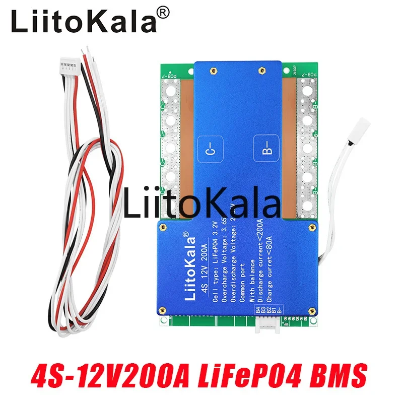 Защитная печатная плата LiitoKala 4S-12V200A-BMS LiFePo4 литий-железо-фосфатной батареи с сбалансированной зарядкой
Защитная печатная плата LiitoKala 4S-12V200A-BMS LiFePo4 литий-железо-фосфатной батареи с сбалансированной зарядкой