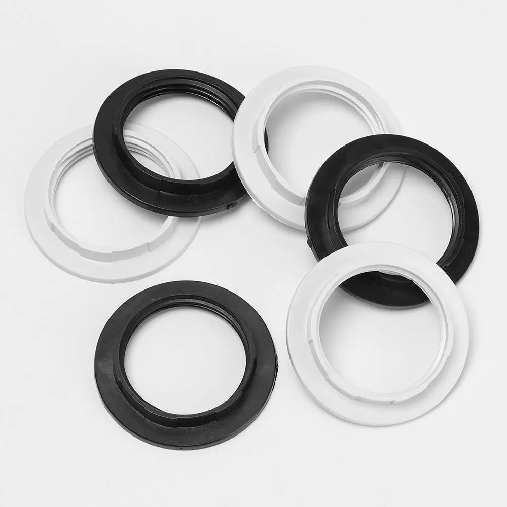 

Practical Ring Reducer Black / White E27 Plastic Outer Ring Adapter Bulb Holder Tighten The Collar Ring Plastic Buckle