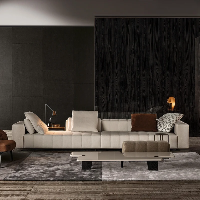 Italian minimalist light luxury leather sofa, the first layer of cowhide, simple modern living room, Miloti, harpsichord keys
Italian minimalist light luxury leather sofa, the first layer of cowhide, simple modern living room, Miloti, harpsichord keys