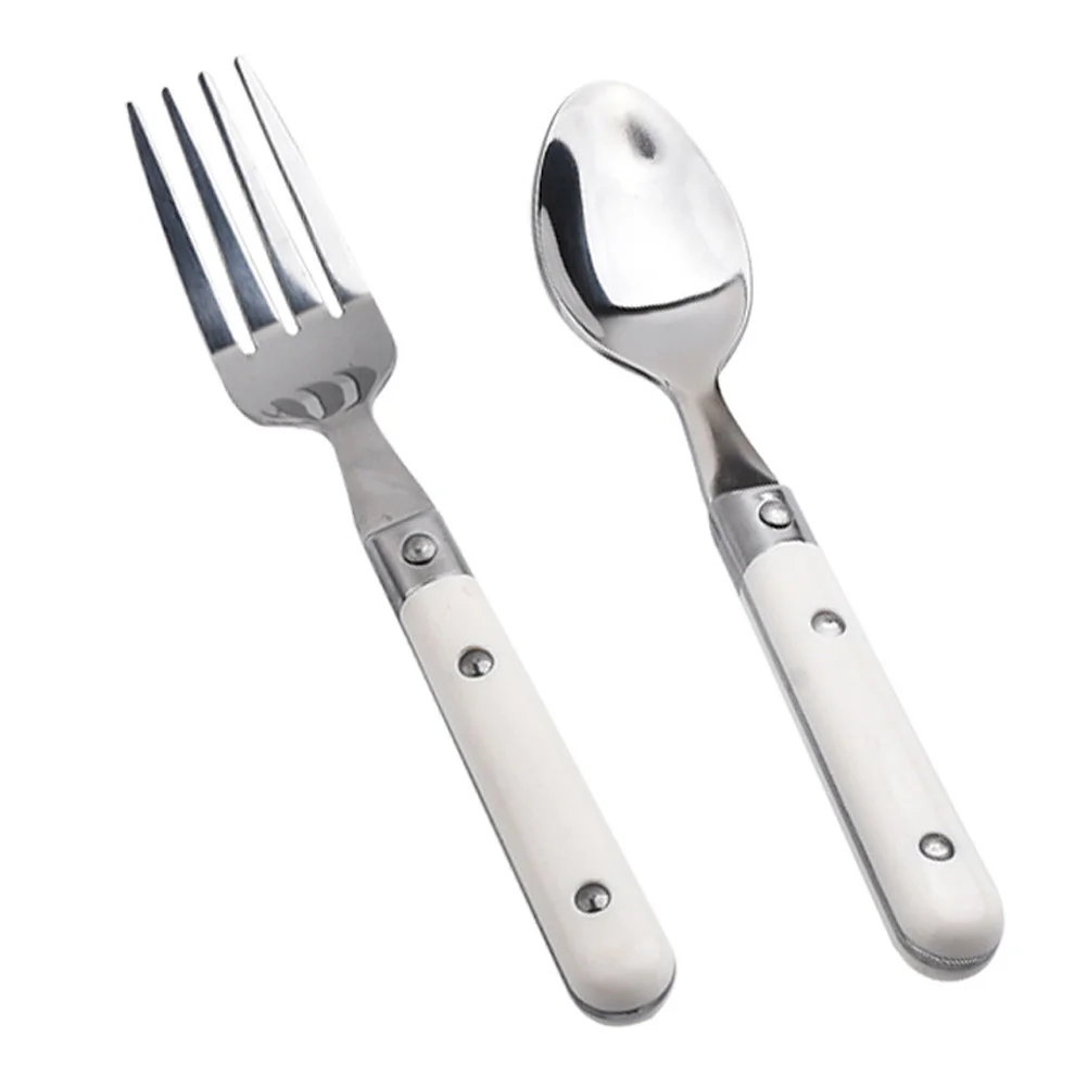 2 Pcs Children's Fork and Spoon Flatware Stainless Steel Lovely Kid Cutlery Plastic
2 Pcs Children's Fork and Spoon Flatware Stainless Steel Lovely Kid Cutlery Plastic