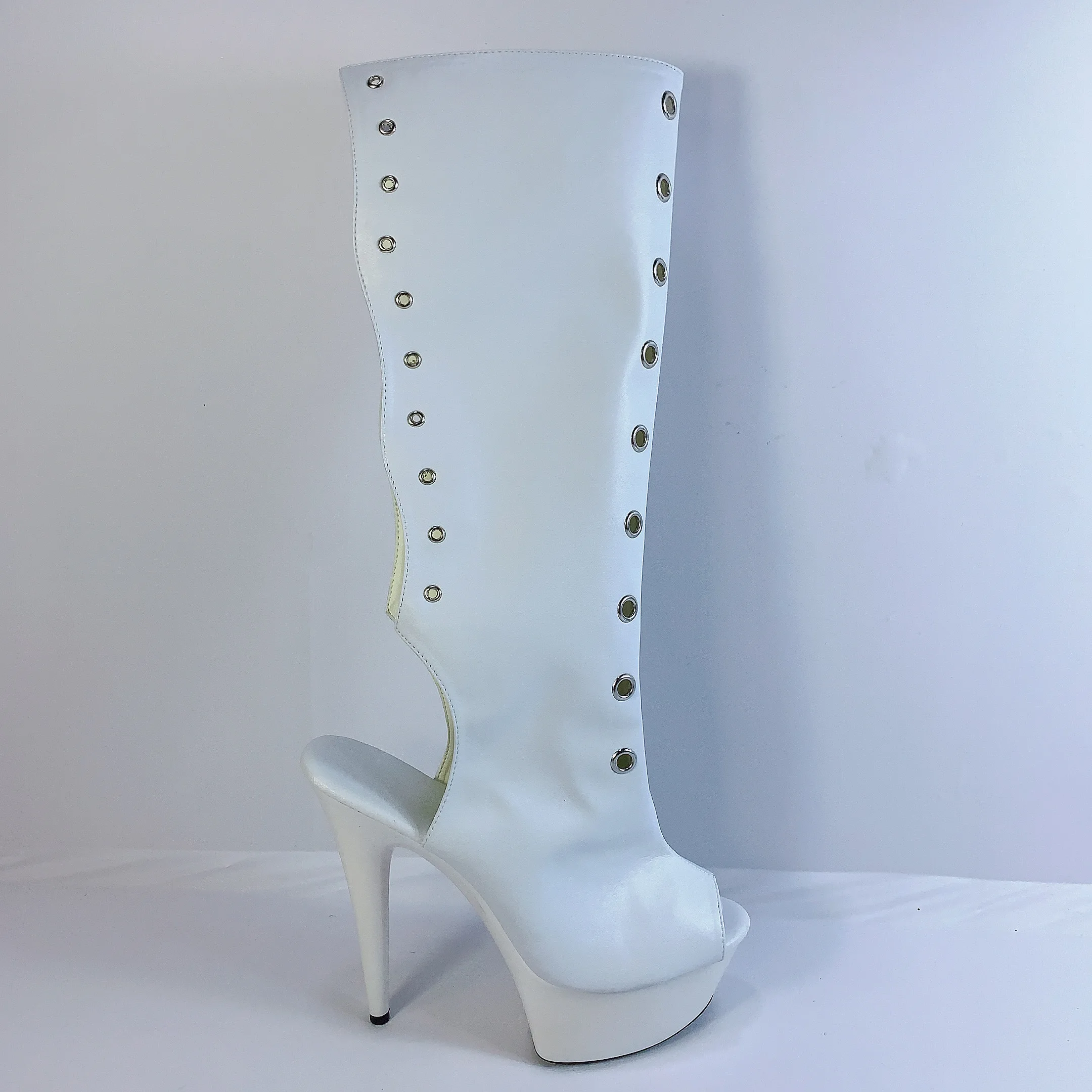 

Fashion Knight Ladies platform high heels, high boots, model open-toed shoes, PU material, dance shoes
