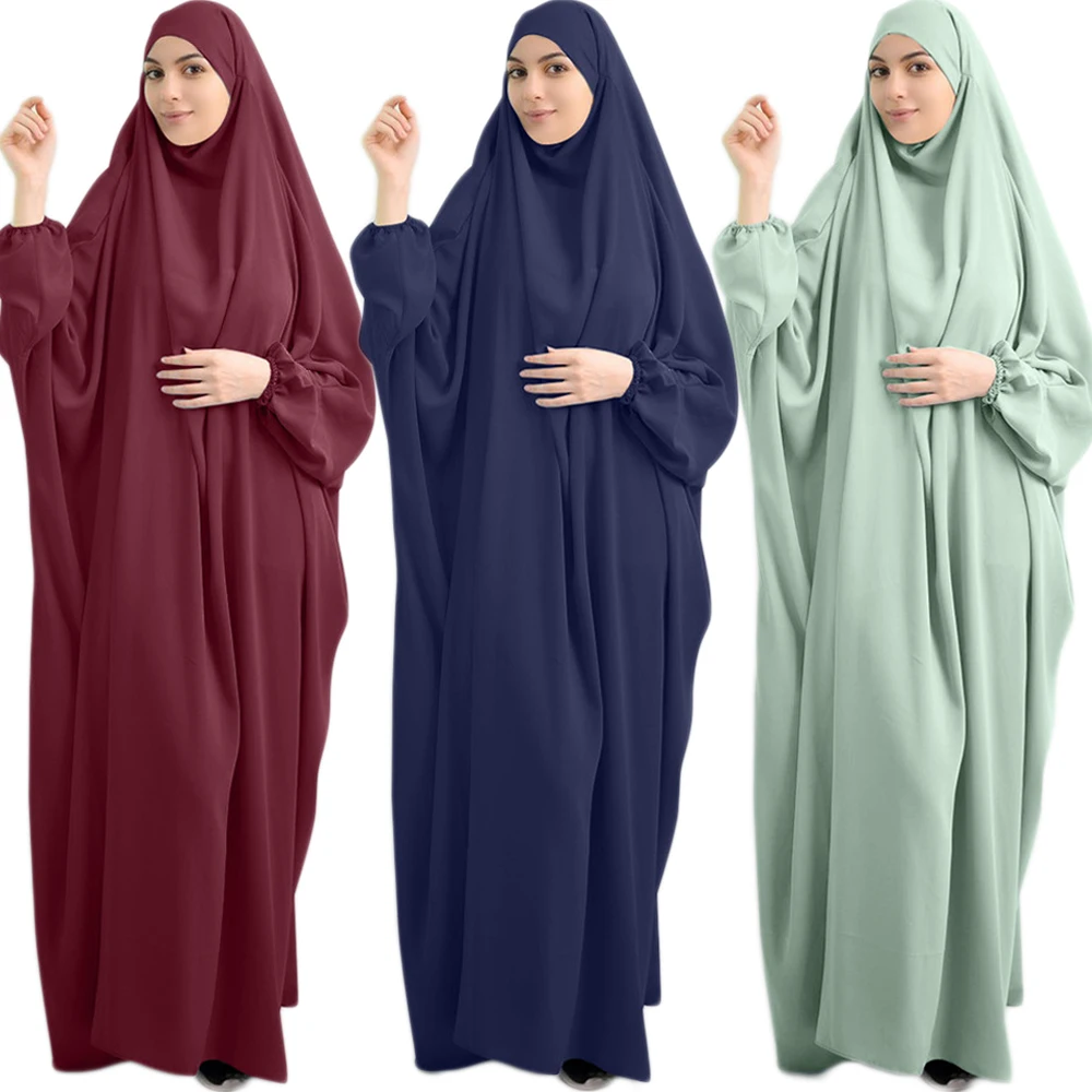Muslim Abaya Hooded Long Sleeve One-Piece Prayer Garment Khimar Dress Women Arabic Islam Clothing Dubai Saudi Robe Modest Burqa
Muslim Abaya Hooded Long Sleeve One-Piece Prayer Garment Khimar Dress Women Arabic Islam Clothing Dubai Saudi Robe Modest Burqa