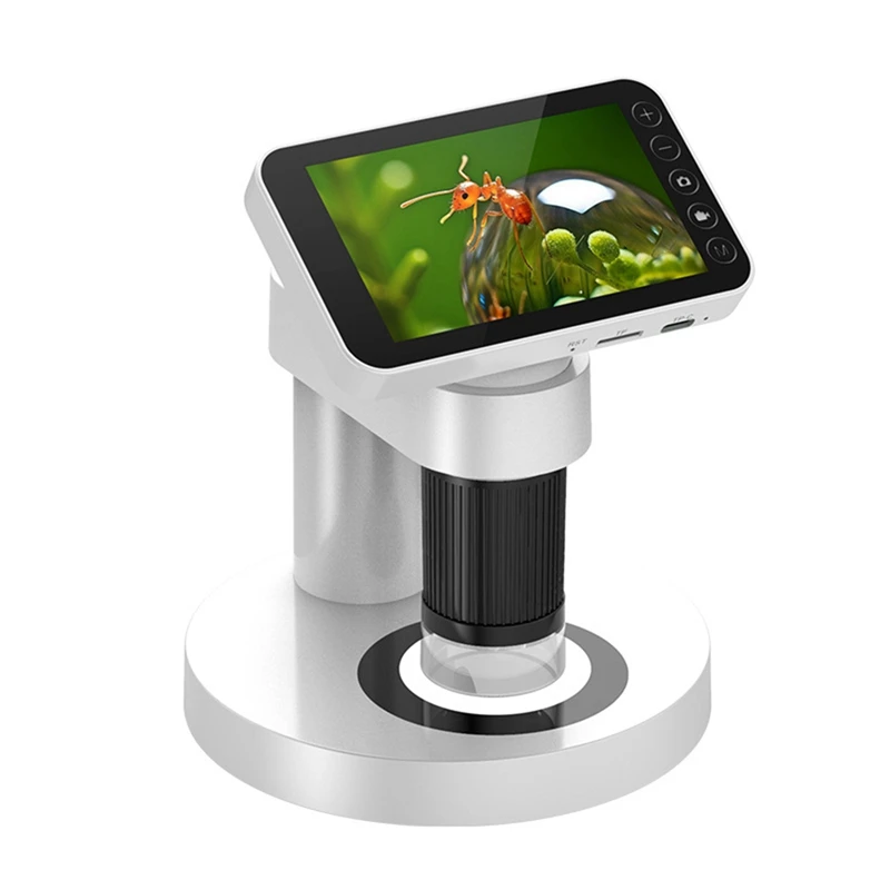 

Microscope Children Biological Microscopes 4 Inch 1000X HD Magnifier With Screen Stand Photo Video