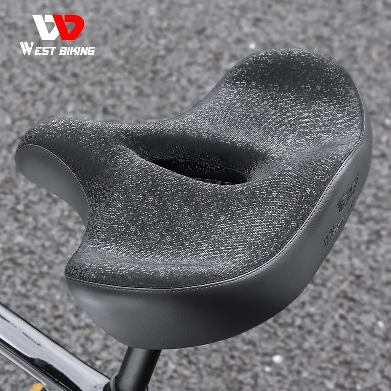 WEST BIKING MTB Comfortable Saddle Ultra Wide Ergonomic Comfy Seat for Electric Bicycle Shock-Absorbing City Bike Foam Saddle
WEST BIKING MTB Comfortable Saddle Ultra Wide Ergonomic Comfy Seat for Electric Bicycle Shock-Absorbing City Bike Foam Saddle