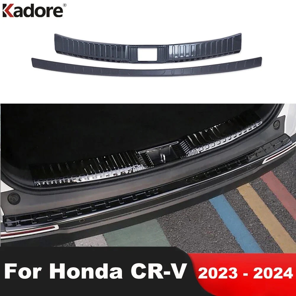 

Для Honda CRV CR-V 2023 2024 стальной задний бампер крышка багажника отделка задняя дверь порог защитная пластина защитные автомобильные аксессуары