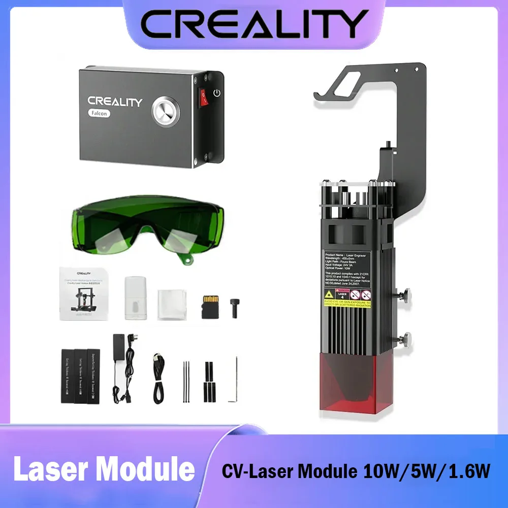 Creality Laser Module Kit 10W 5W 1.6W Laser Engraver Module for Ender-3 Neo/3 V2 Neo/3 Max Neo/3 V2/3/3 Pro/3 S1/S1 Plus/S1 Pro
Creality Laser Module Kit 10W 5W 1.6W Laser Engraver Module for Ender-3 Neo/3 V2 Neo/3 Max Neo/3 V2/3/3 Pro/3 S1/S1 Plus/S1 Pro