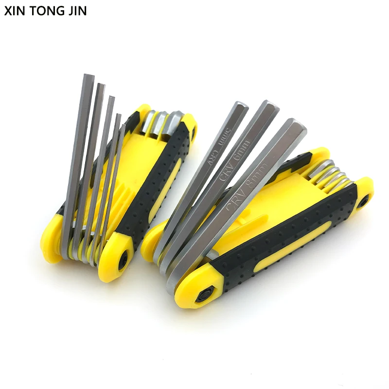 

Folding Portable Hexagonal Wrench Set Metal Metric Chave Torx Allen Key Hex Screwdriver Wrenches Hand Tool Llave Hexagon Spanner