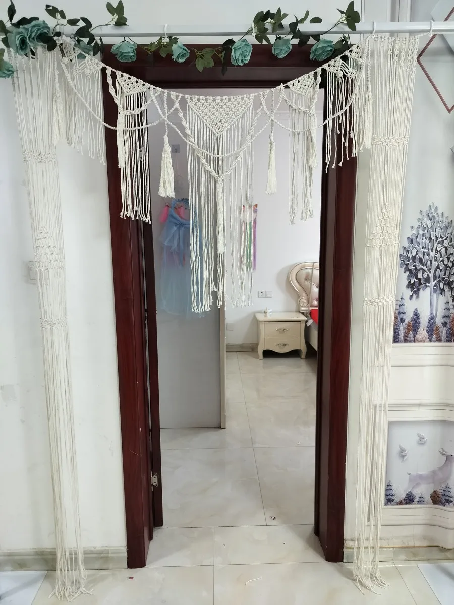 Large Macrame Arch Curtain - Boho Wedding Backdrop 2 Sc987064d696541aba29a2193d9be9ee50