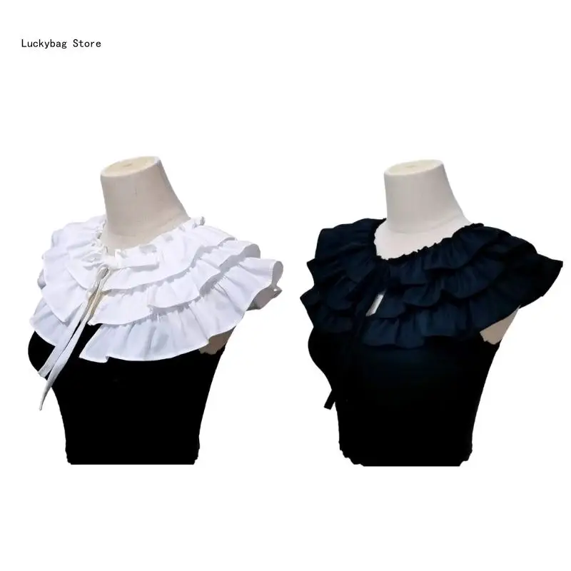 White Ruffled Collar Girls Clothes Accessiory Women Collar Ancient Art Traditional Large Lapel Shawl Collar Lapel
White Ruffled Collar Girls Clothes Accessiory Women Collar Ancient Art Traditional Large Lapel Shawl Collar Lapel