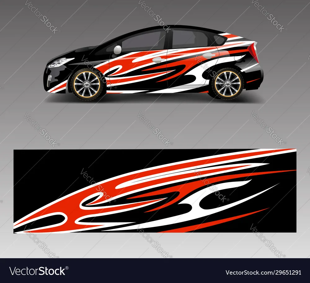 

Red Lightning Car Protect Full Wrap Sticker Decal Decorative Cut Body Racing Graphic Decal Vinyl Wrap Modern Design Red Retro