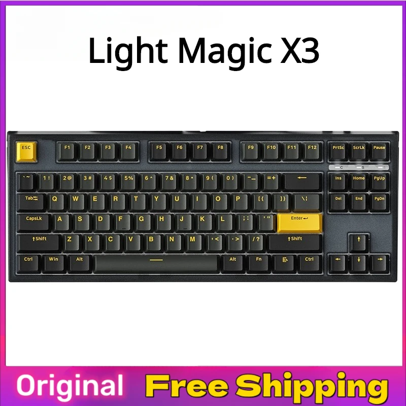

Оригинальная Проводная Механическая клавиатура светильник Magic X3, Инфракрасная оптическая ось, RGB-подсветка, эргономичная игровая клавиатура для киберспорта