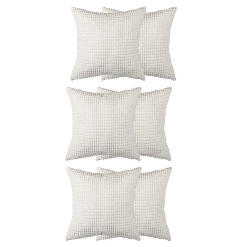 Pack Of 6, Corduroy Soft Solid Christmas Decorative Square Throw Pillow Covers Set Cushion Case For Sofa Bedroom Car 
Pack Of 6, Corduroy Soft Solid Christmas Decorative Square Throw Pillow Covers Set Cushion Case For Sofa Bedroom Car