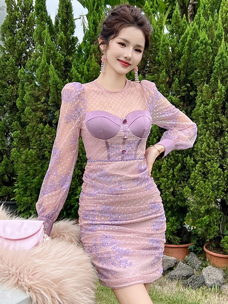 New Ladies Short Evening Dresses Women Clothes Elegant Chic See Through Sexy Slim Mini Dress Party Birthday Mujer Vestido Fiesta
New Ladies Short Evening Dresses Women Clothes Elegant Chic See Through Sexy Slim Mini Dress Party Birthday Mujer Vestido Fiesta