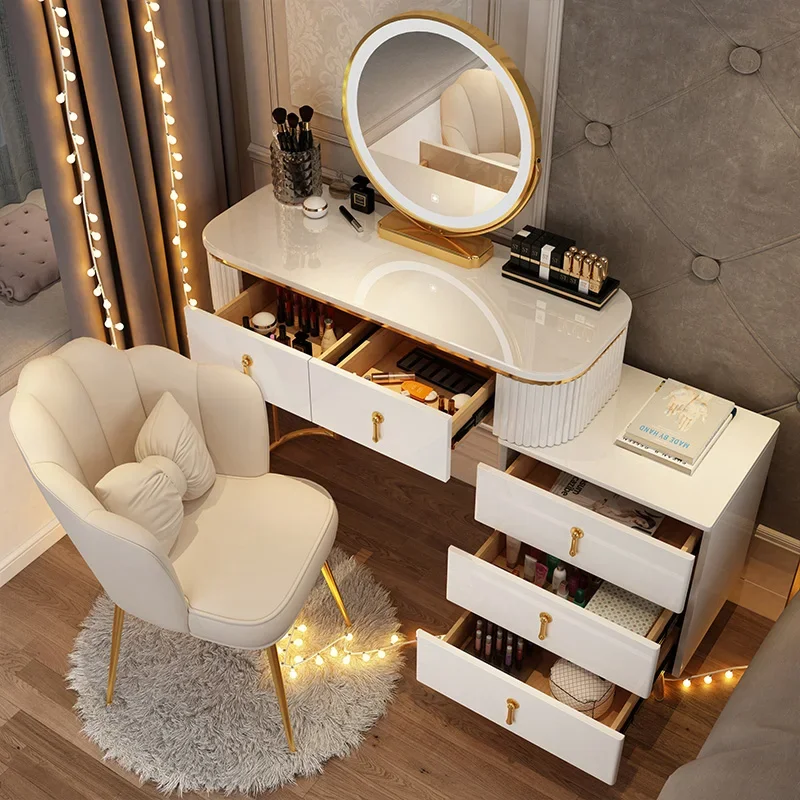 Vanity Dressing Table Mirror Cabinet Storage Modern Organizer Drawer Corner Table Console Tocador Maquillaje Bedroom Furniture
Vanity Dressing Table Mirror Cabinet Storage Modern Organizer Drawer Corner Table Console Tocador Maquillaje Bedroom Furniture