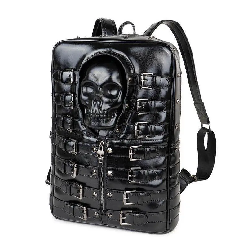 2022 New Men Skeleton Backpacks Vintage High Quality Leather Male Student Backpack Boy Punk Laptop School Computer Bag 14 Inch
2022 New Men Skeleton Backpacks Vintage High Quality Leather Male Student Backpack Boy Punk Laptop School Computer Bag 14 Inch