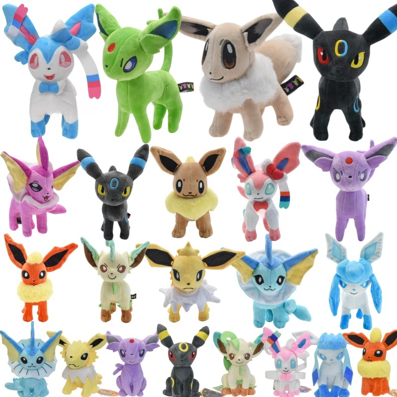 

Новинка, 24 стиля, плюшевые игрушки Pokemon Эволюция Иви, персонажи аниме, плюшевые куклы Umbreon, зеркаон, сильвеон, игрушки, подарки для детей