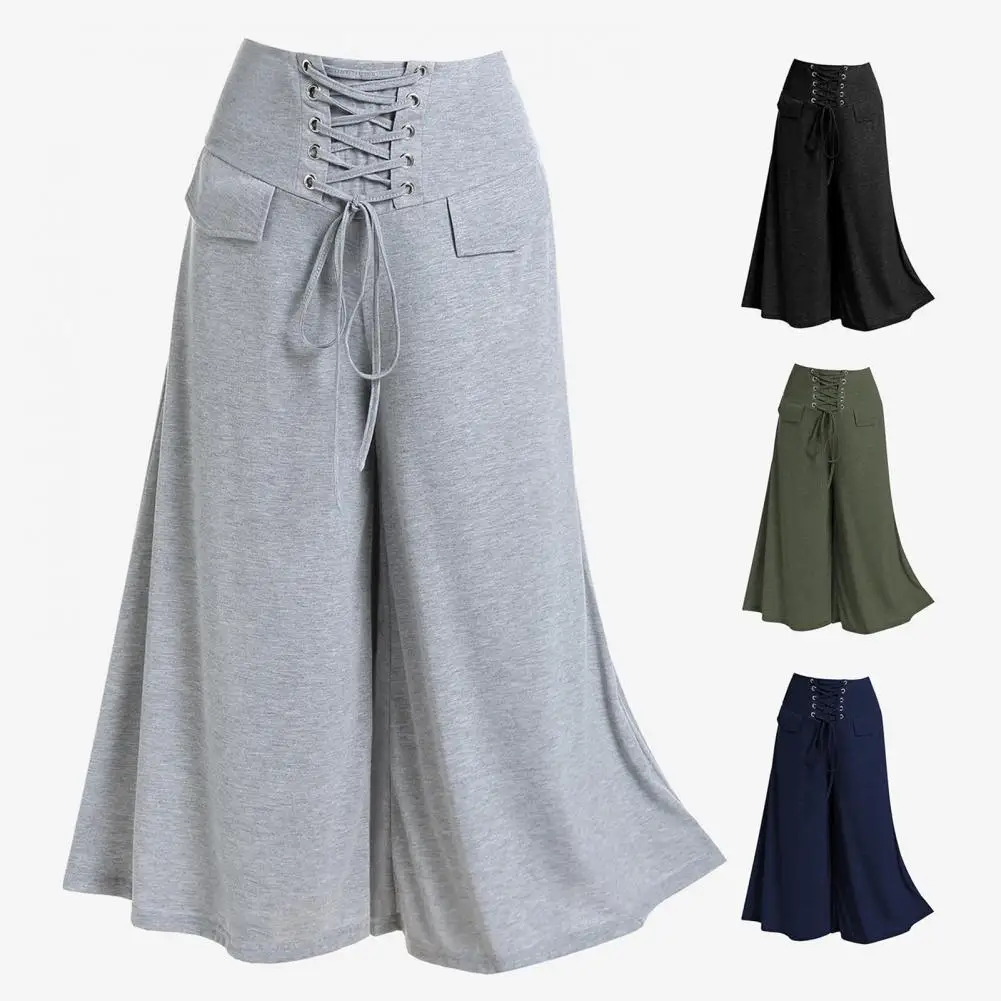 

Large Hem Wide Leg Skirt Pants Casual Elegant Basic High Waisted OL Suit Pants Office Lady Trousers Women's Clothing Trend 2024