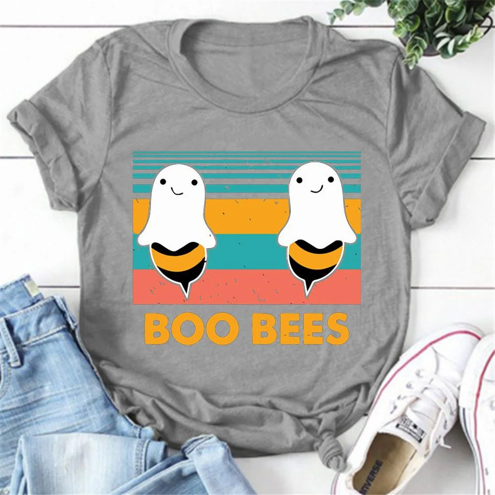 Funny Boo Bees Print T-shirts for Women Summer Round Neck Tee Shirt Femme Fashion Casual T-shirts
Funny Boo Bees Print T-shirts for Women Summer Round Neck Tee Shirt Femme Fashion Casual T-shirts