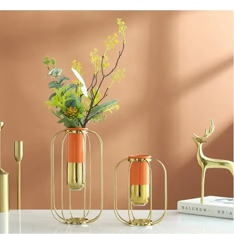 Flower Frame Decoration Iron Modern Art Hydroponics Ceramic Desktop Container Vase Arrangement Home Ornaments
Flower Frame Decoration Iron Modern Art Hydroponics Ceramic Desktop Container Vase Arrangement Home Ornaments