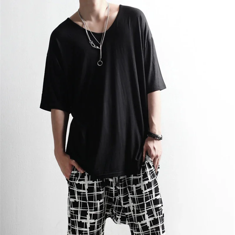 Korean fashion men summer loose jacket half-sleeve v-neck short-sleeved t-shirt t-casual brand hip-hop ha
Korean fashion men summer loose jacket half-sleeve v-neck short-sleeved t-shirt t-casual brand hip-hop ha