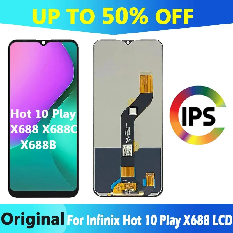 6.82" Original LCD For Infinix Hot 10 Play X688 X688C X688B LCD Display Touch Screen Digitizer Assembly Repair Replacement Parts
6.82" Original LCD For Infinix Hot 10 Play X688 X688C X688B LCD Display Touch Screen Digitizer Assembly Repair Replacement Parts