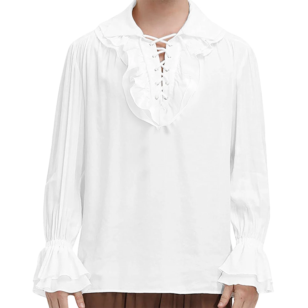 Blouse Mens Shirt Comfortable Cosplay Costume Gothic Medieval Pirate Renaissance Ruffle Soft Solid Fashionable
Blouse Mens Shirt Comfortable Cosplay Costume Gothic Medieval Pirate Renaissance Ruffle Soft Solid Fashionable