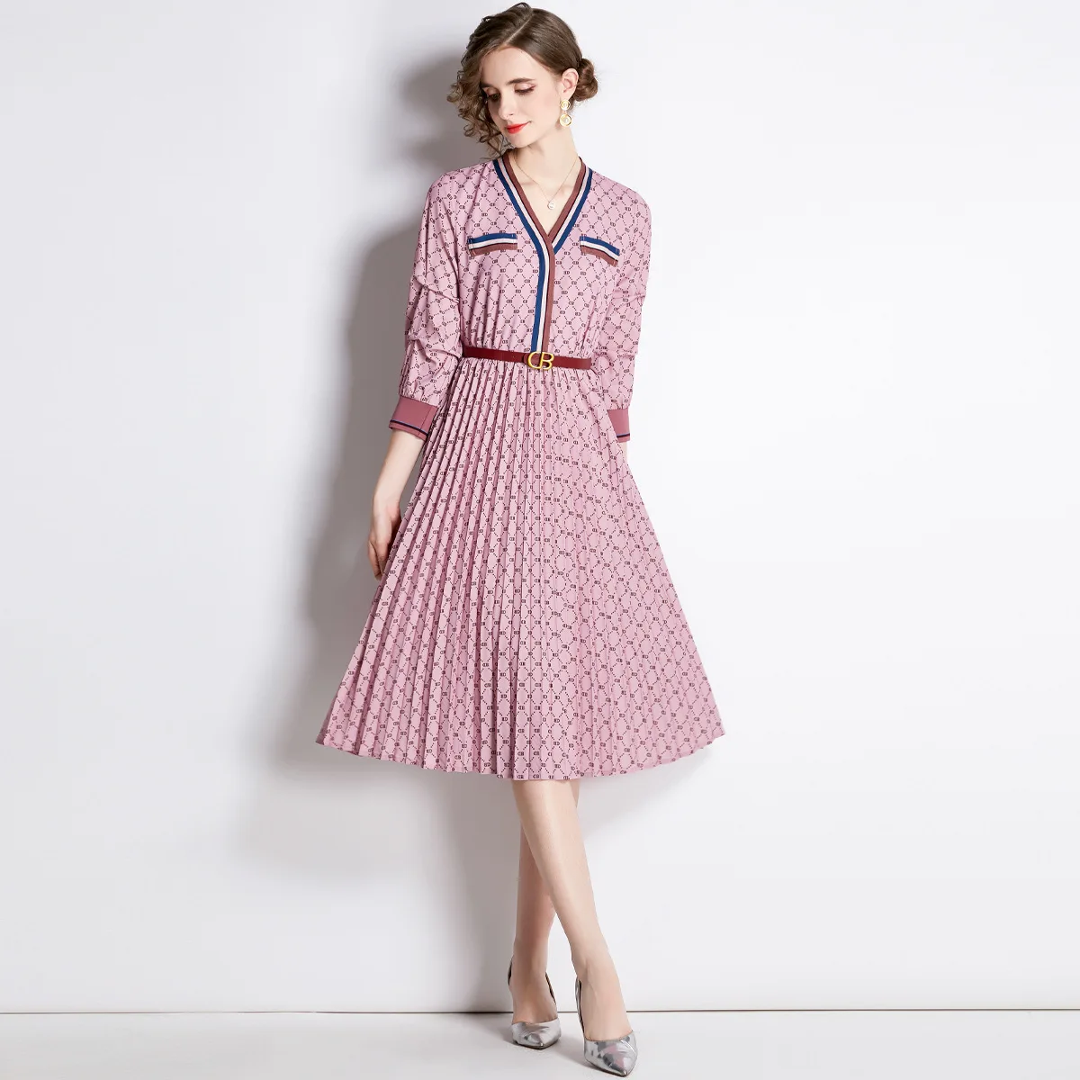 Three Quarter Dress Women Sexy A Line Dresses High Empire Vestidos De Verano Mujer Organ Fold Middle Long Robe Longue Femme Ete
Three Quarter Dress Women Sexy A Line Dresses High Empire Vestidos De Verano Mujer Organ Fold Middle Long Robe Longue Femme Ete