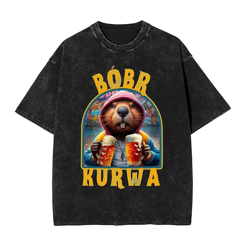 Футболка Bobr Kurwa для мужчин и женщин, одежда простая в стиле Харадзюку с принтом питьевого пива, с забавными животными, летняя
Футболка Bobr Kurwa для мужчин и женщин, одежда простая в стиле Харадзюку с принтом питьевого пива, с забавными животными, летняя