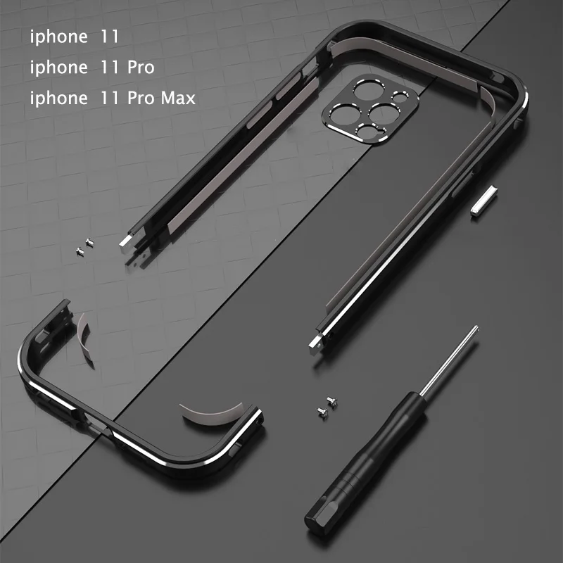 

Aluminum Metal Bumper Case for IPhone 11/11 Pro/11 Pro Max iPhone11 Pro Max Slim Cover CASE Carmera+Frame Protector