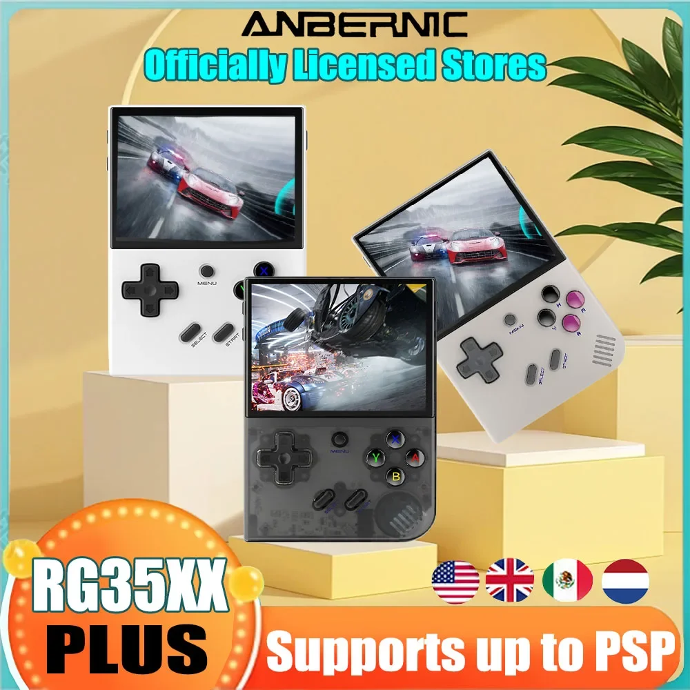 

ANBERNIC RG35XX Plus 3.5 Inch Video Games Support Wireless Controlle Retro Handheld Game Player Console Classic Output PSP Gift