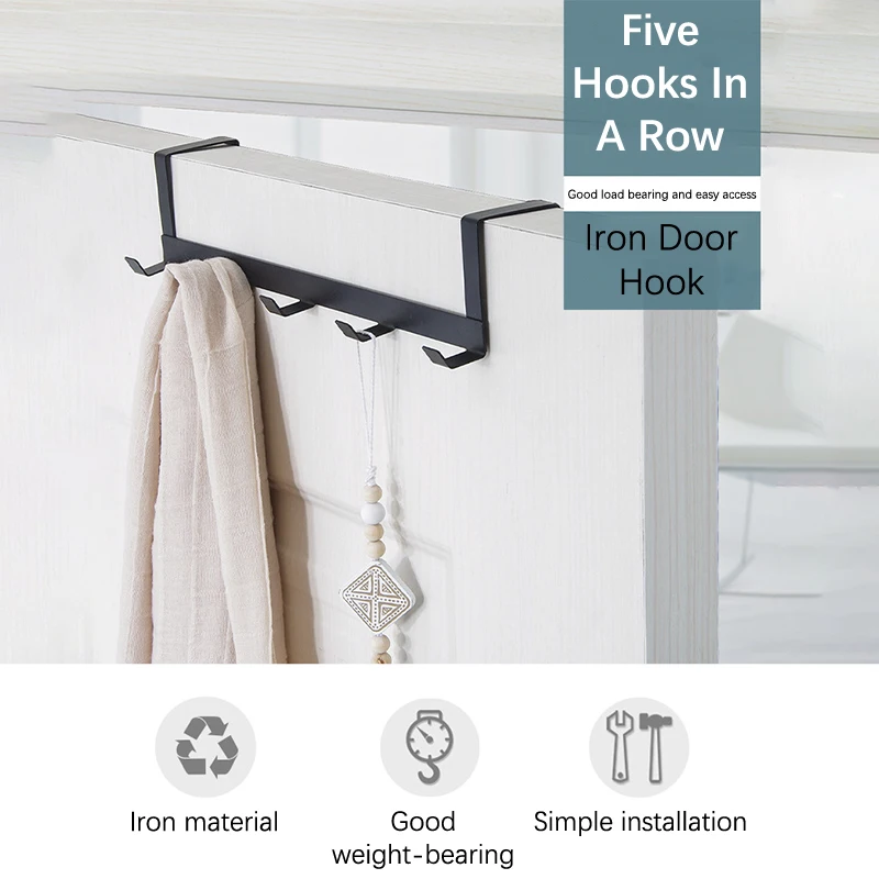 5 Hooks Iron Wall Hook Sticker Adhesive Door Hook Towel Clothes Robe Rack Toilet Accessories Shower Accessories
5 Hooks Iron Wall Hook Sticker Adhesive Door Hook Towel Clothes Robe Rack Toilet Accessories Shower Accessories