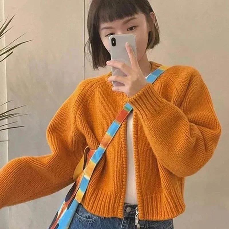Biyaby Lazy Style Zipper Knitted Tops Woman Vintage Casual Loose Cropped Sweater for Women 2023 Korean Solid Knit Cardigan Coats
Biyaby Lazy Style Zipper Knitted Tops Woman Vintage Casual Loose Cropped Sweater for Women 2023 Korean Solid Knit Cardigan Coats