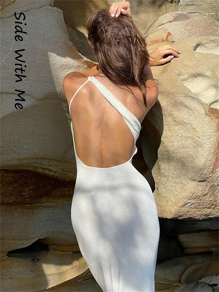 Side with Me 2022 Summer Bodycon One Shoulder Backless Sexy Midi Women's Long Dresses Club Party Split Robe Black Woman Dress
Side with Me 2022 Summer Bodycon One Shoulder Backless Sexy Midi Women's Long Dresses Club Party Split Robe Black Woman Dress