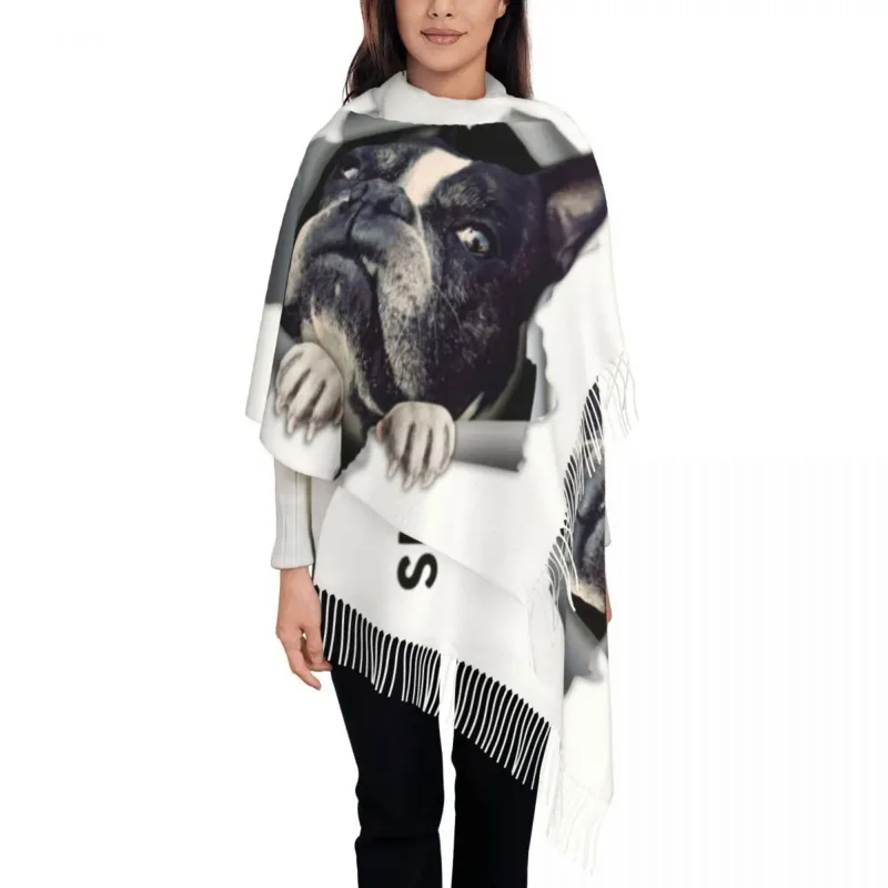 Boston Terrier Six Feet People Face Scarf for Women Fashion Winter Shawl Wraps Dog Lover Tassel Wraps
Boston Terrier Six Feet People Face Scarf for Women Fashion Winter Shawl Wraps Dog Lover Tassel Wraps