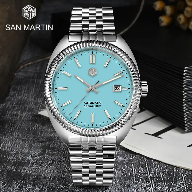 San Martin 40mm Men's Watch Sapphire Glass Enamel Dial YN55 Luxury Men Automatic Mechanical Watches 10ATM Waterproof BGW-9 Diver
San Martin 40mm Men's Watch Sapphire Glass Enamel Dial YN55 Luxury Men Automatic Mechanical Watches 10ATM Waterproof BGW-9 Diver