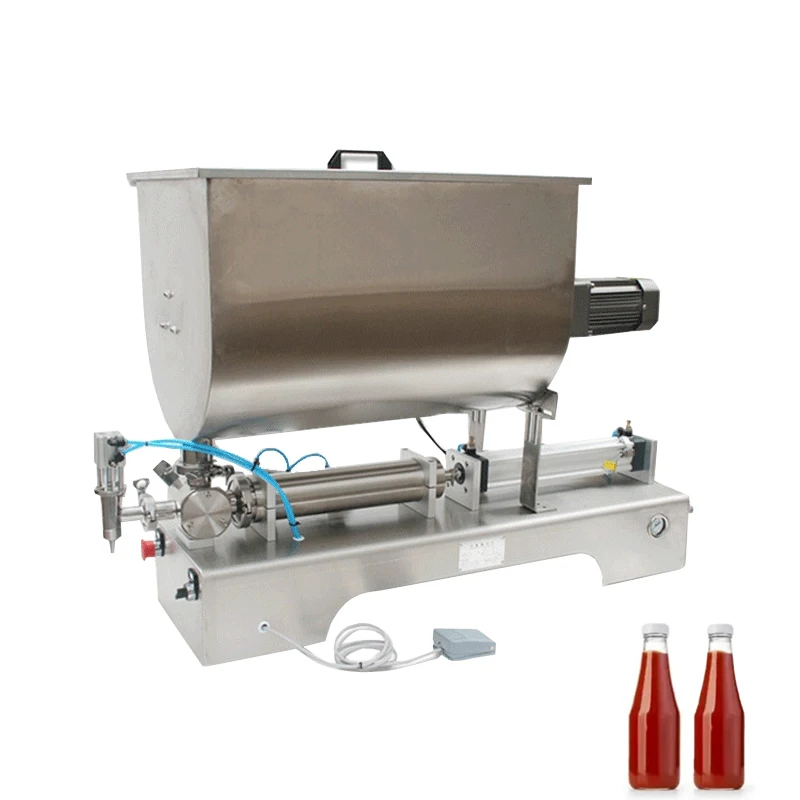 Big Hopper Paste Filling Machine Horizontal Thick Paste Fill High Viscosity Hot Dip Pot Chili Sauce Filling Machine With Mixer
Big Hopper Paste Filling Machine Horizontal Thick Paste Fill High Viscosity Hot Dip Pot Chili Sauce Filling Machine With Mixer
