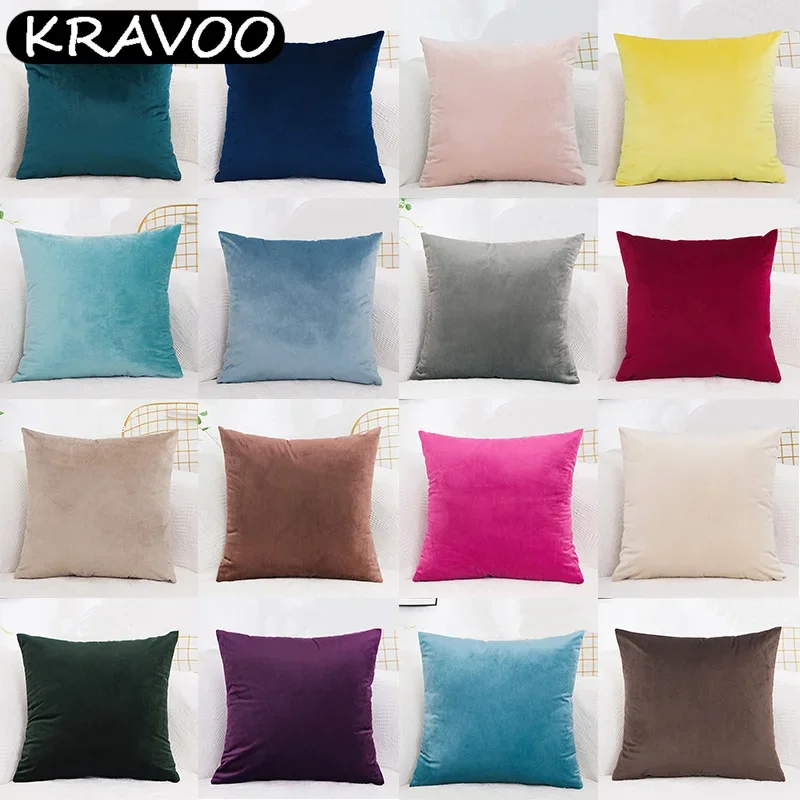 

Polyester Cushion Cover 45x45cm Pillowcase Solid Color Decor Sofa Throw Pillows Room Pillow Case Decorative Funda Cojin Cojines