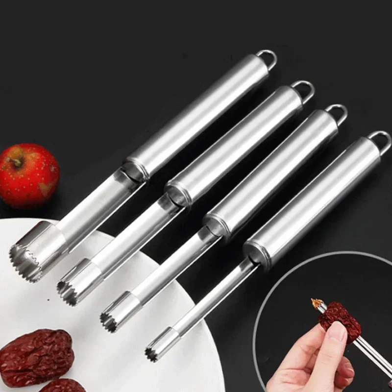 

Stainless Steel Pear Seed Remover Cutter Kitchen Gadgets Home Vegetable Tool Apples Red Dates Corers Twist Fruit Core Remove Pit