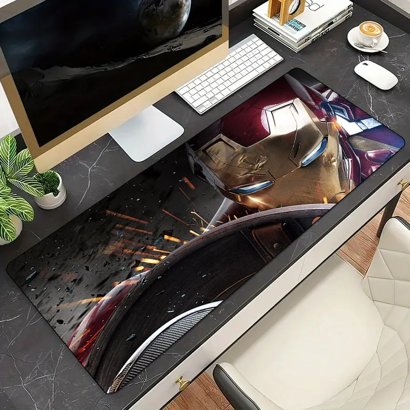 

Large iron Man Marvel Mouse Pad 900x400 Carpet Gaming Laptop Rubber Anti Slip Mousepad PC Office Soft Desk Mat xxl Gamer Playmat
