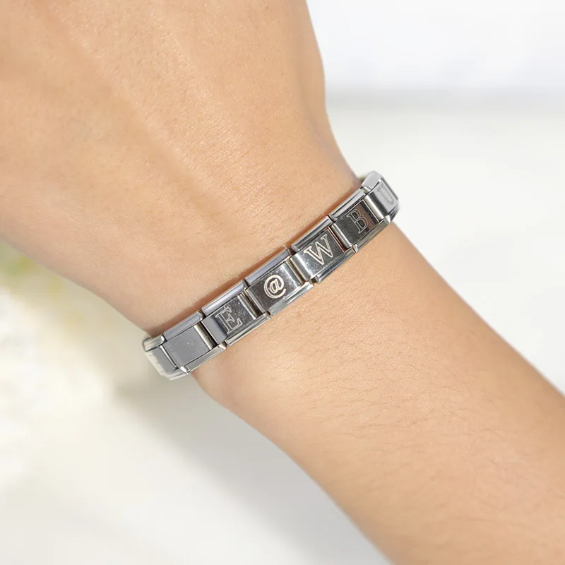 Hapiship New Original Daisy  26 Letters A-Z Italian Charm Fit 9mm Bracelet Stainless Steel Jewelry Making DJ153 Hapiship New Original Daisy  26 Letters A-Z Italian Charm Fit 9mm Bracelet Stainless Steel Jewelry Making DJ153