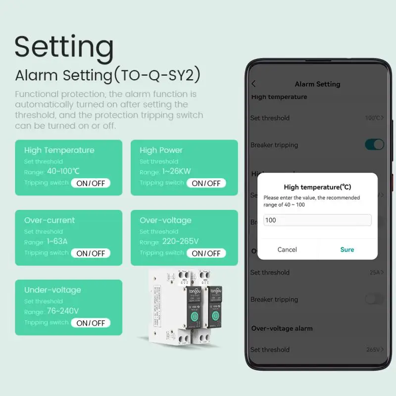 63A 110V 220V smartlife WIFI измеритель энергии кВт/ч измерительный переключатель таймер с защитой от утечки и напряжения
63A 110V 220V smartlife WIFI измеритель энергии кВт/ч измерительный переключатель таймер с защитой от утечки и напряжения
