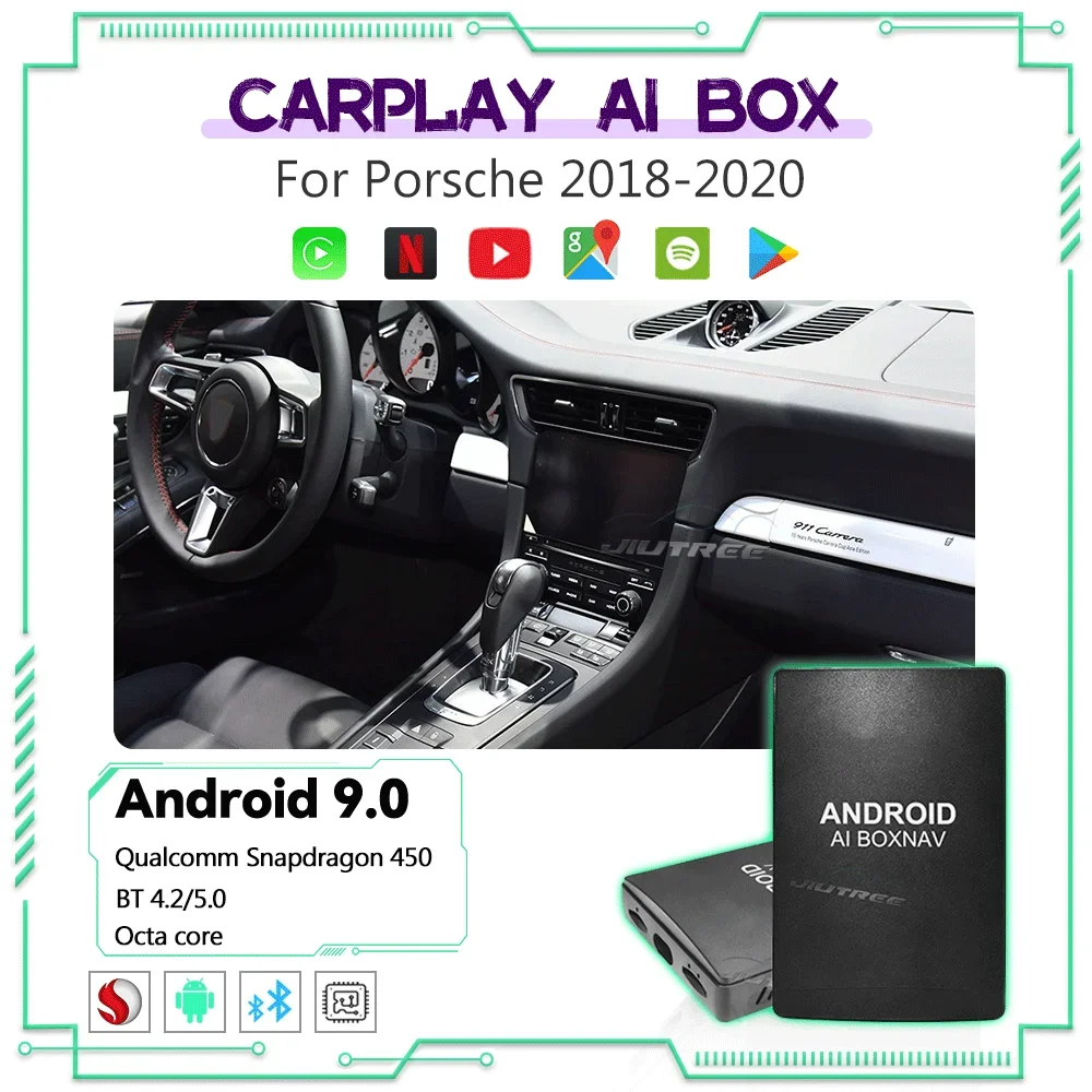 Мультимедийная коробка CarPlay AI для PORSCHE Panamer Macan Cayenne 911 718 Taycan 2018-2020 Android Беспроводная зеркальная связь Netflix Yotube
Мультимедийная коробка CarPlay AI для PORSCHE Panamer Macan Cayenne 911 718 Taycan 2018-2020 Android Беспроводная зеркальная связь Netflix Yotube