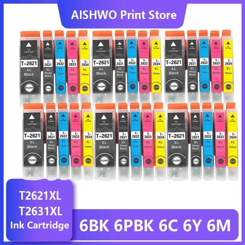 Совместимый чернильный картридж для Epson 26XL T2621 T2631, для Epson XP510 XP520 XP600 XP605 XP615 XP620 XP625 XP710 XP720 XP800 XP810
Совместимый чернильный картридж для Epson 26XL T2621 T2631, для Epson XP510 XP520 XP600 XP605 XP615 XP620 XP625 XP710 XP720 XP800 XP810