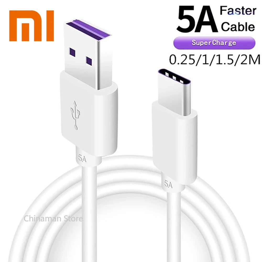 Фото Xiaomi 5A USB Type c Cable For Huawei mate 40 P40 p30 pro Honor Fast Charging Redmi Note 7 8 Pro 8A 6a Type-c | Мобильные телефоны