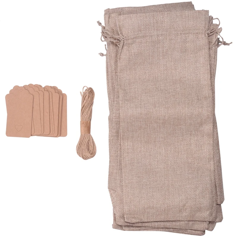 12 Pieces Burlap Wine Bags Jute Wine Bottle Bags With Drawstrings Reusable Wine Gift Bags With Tags For Party Blind Tasting Birt
12 Pieces Burlap Wine Bags Jute Wine Bottle Bags With Drawstrings Reusable Wine Gift Bags With Tags For Party Blind Tasting Birt