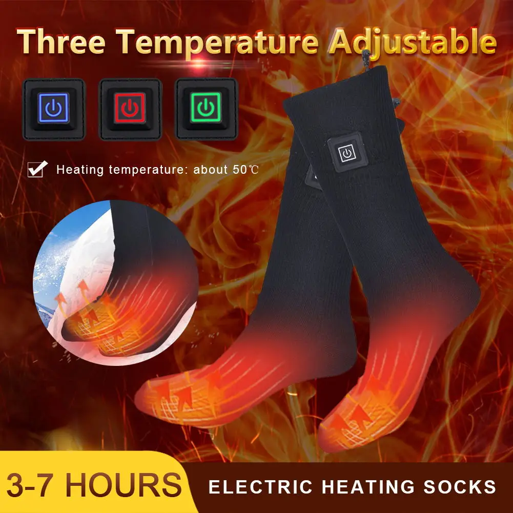 Electric Heating Socks 3 Temperature Adjustable Remote Control USB Heated Socks Winter Thermal Foot Warmer For Cycling Skiing
Electric Heating Socks 3 Temperature Adjustable Remote Control USB Heated Socks Winter Thermal Foot Warmer For Cycling Skiing
