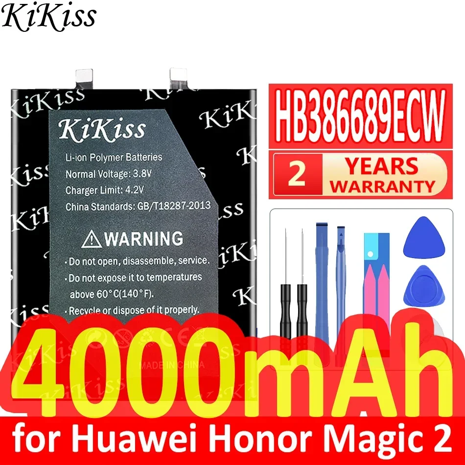 

Мощная батарея 4000 мАч KiKiss HB386689ECW для Huawei Honor Magic 2 Magic2 TNY-AL00 TL100
