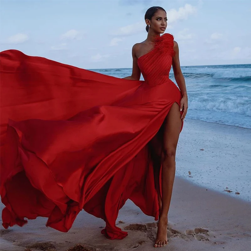 OTHER Red Evening Dresses Pleated One Shoulder Side Slit Satin Backless Formal Prom Dress Dubai Arabia Celebrity Party Gowns
OTHER Red Evening Dresses Pleated One Shoulder Side Slit Satin Backless Formal Prom Dress Dubai Arabia Celebrity Party Gowns